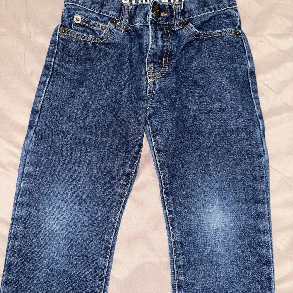 Crazy 8 Boys Straight Leg Blue Medium Wash Denim Jeans Size 6 Slim Adjustable